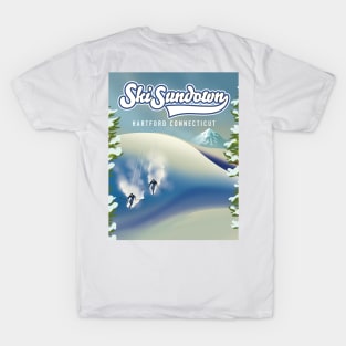 Ski Sundown New Hartford ski poster T-Shirt